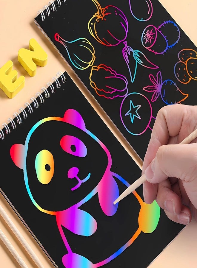 Art Bundle Return Gifts for Birthday for Kids Party Bulk Scratch Note Book, Magic Book Return Gifts for Kids Children Girls, Boys Best, Multicolor (Pack of 10) - Image 2